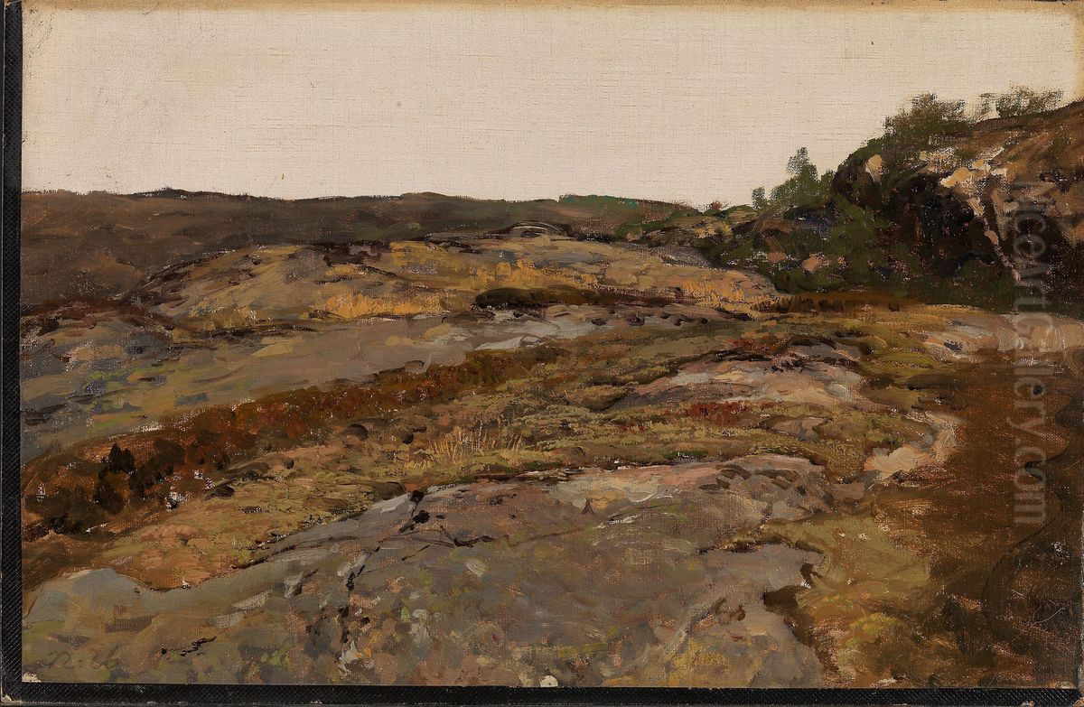 Landscape from the Inland of Jaeren Oil Painting by Nicolai Ulfsten