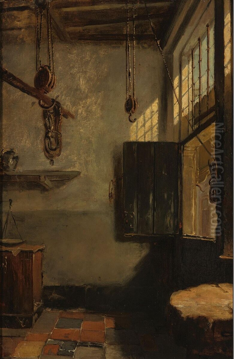 De slagerij Oil Painting by Jacob Maris