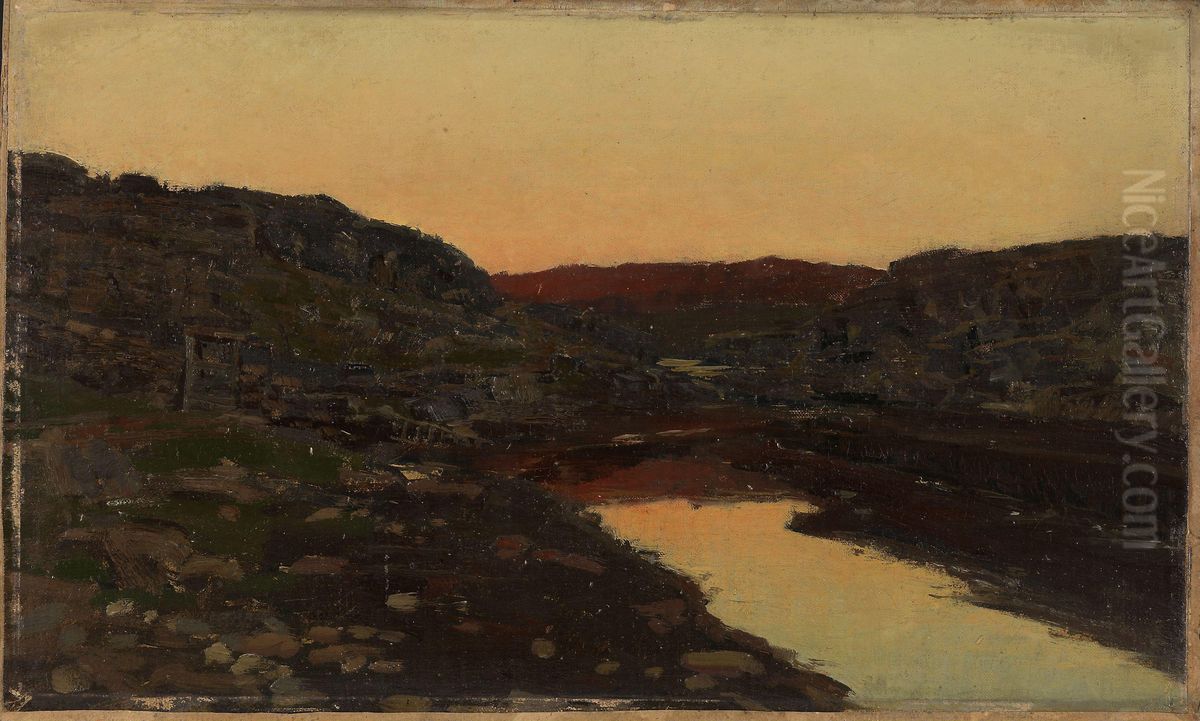 Evening at Jaeren Oil Painting by Nicolai Ulfsten