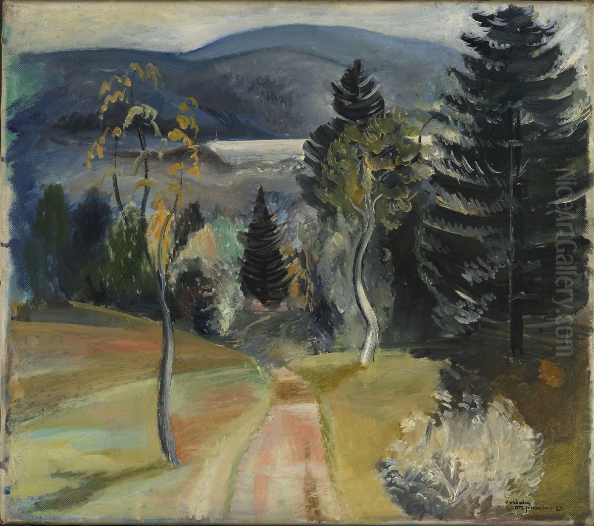 View from Hurdalen Oil Painting by Otto Emil Johansen