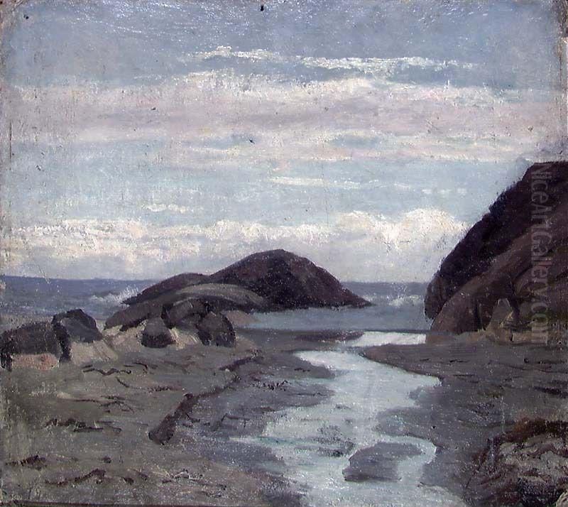 From Ogna at Jaeren Oil Painting by Johan Martin Nielssen