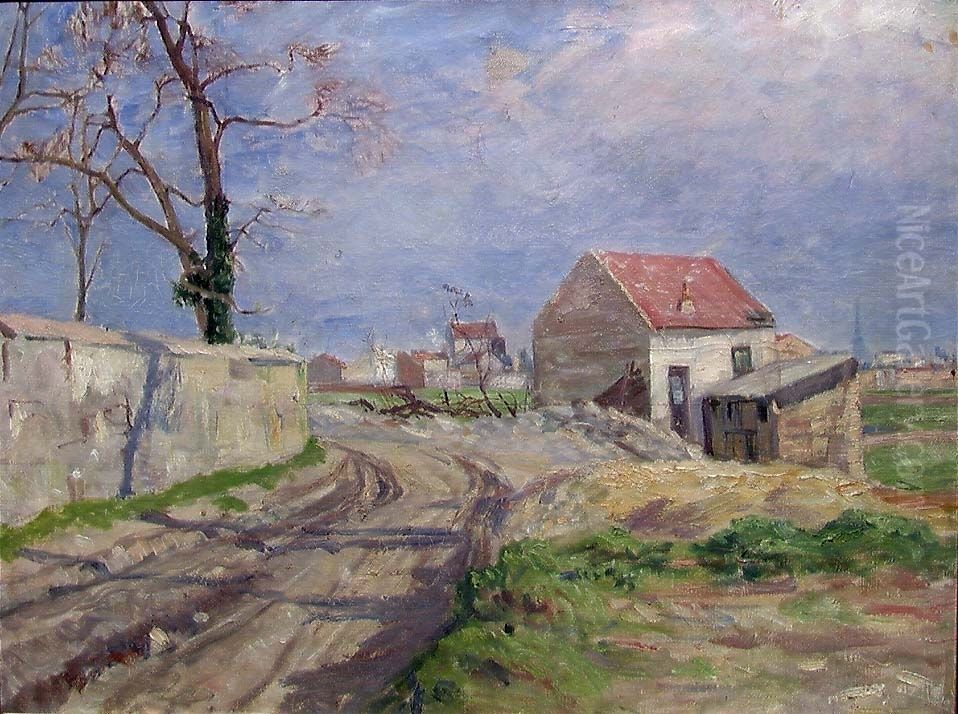 Fra omegnen av Paris Oil Painting by Jorgen Sorensen