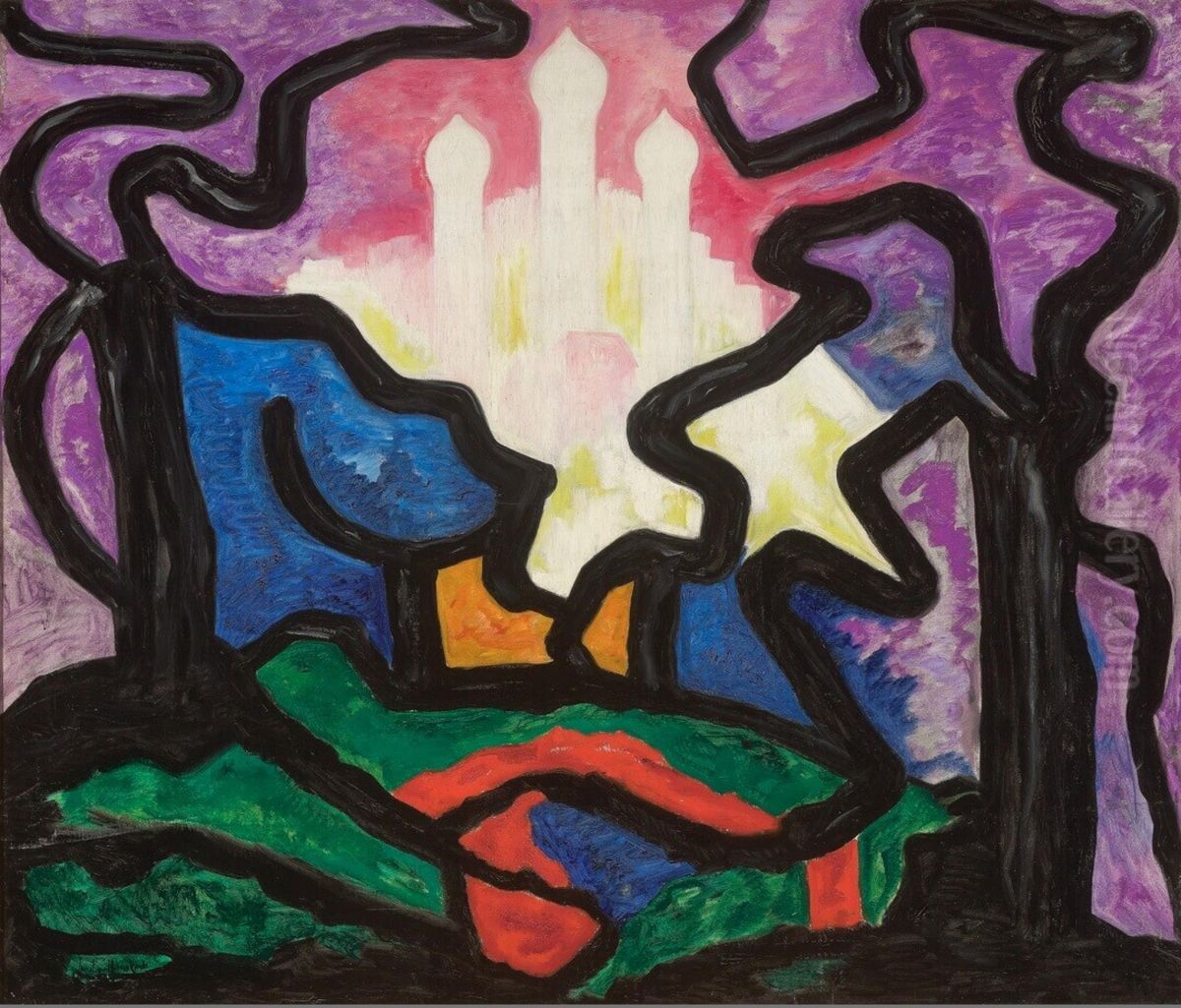 Kleurencompositie nr. 106 Oil Painting by Jacoba van Heemskerck