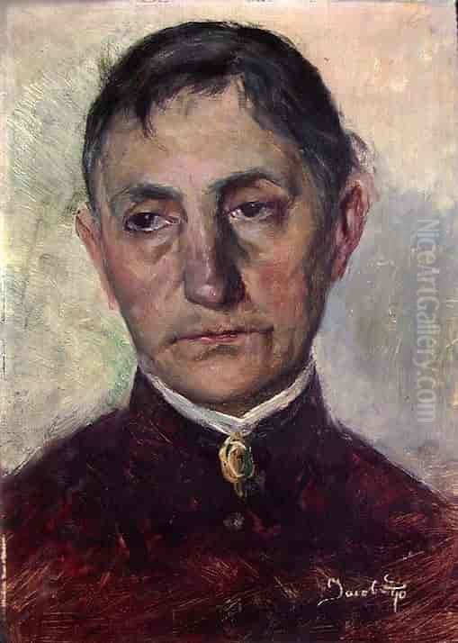 Portrait of Johanne Kielland Somme, the Artist's Mother Oil Painting by Jacob Kielland Somme