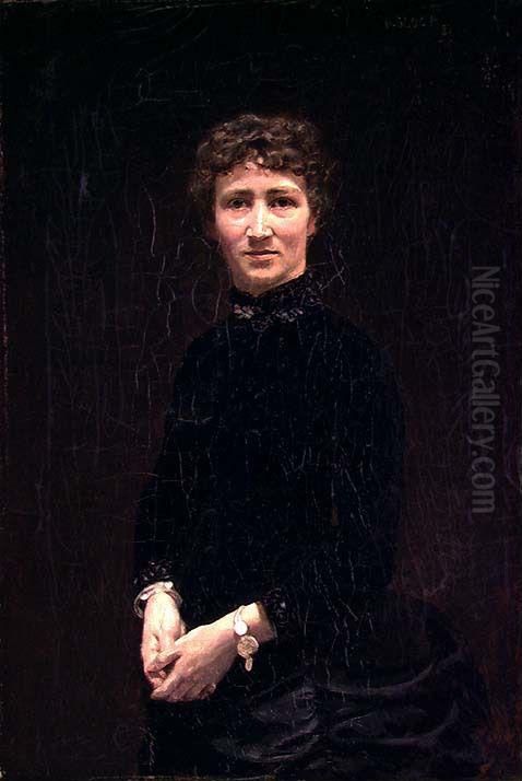 The Artist's Sister Edel Elisabeth Bloch Oil Painting by Andreas Bloch