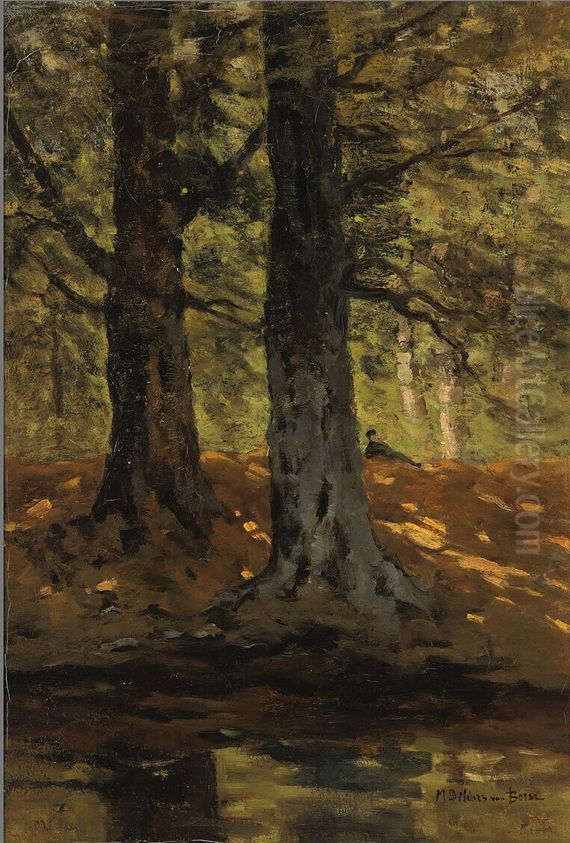 Forest View Oil Painting by Maria Bilders-van Bosse