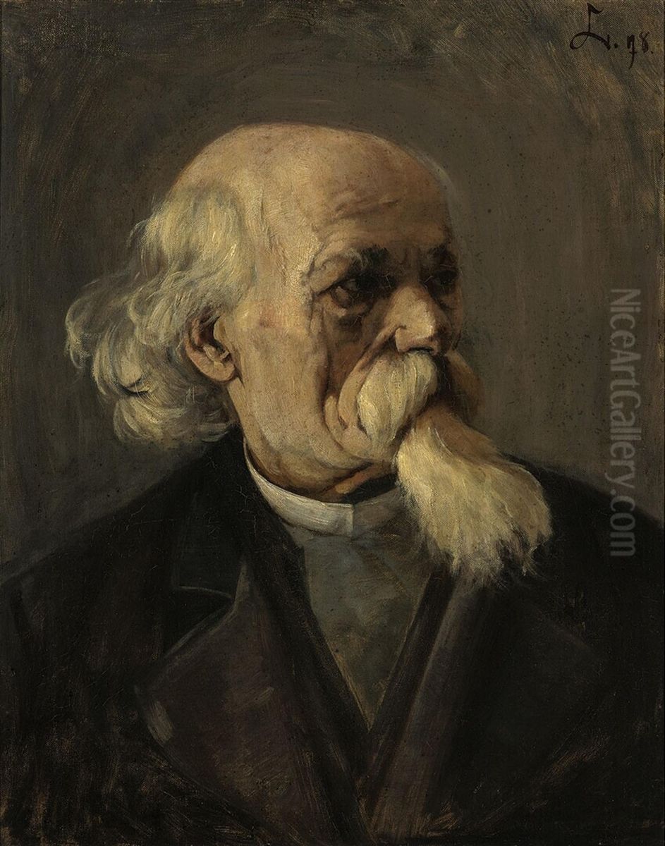 Mansportret Oil Painting by Lenbach Franz Von