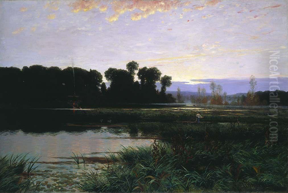 En Indso i la Sommes dalfore Oil Painting by Johannes Grimelund