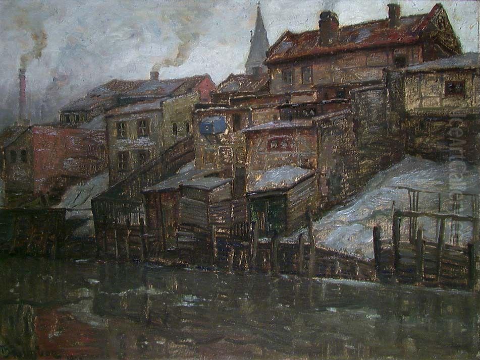 From Akerselven Oil Painting by Thorolf Holmboe