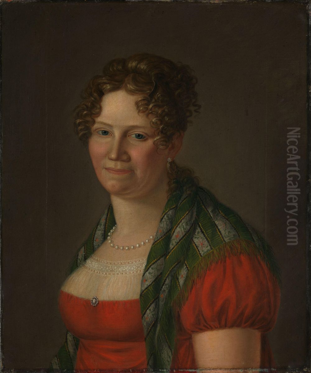 Portrait of Gesina Orbech Ring, b. Berg Oil Painting by Jacob Munch