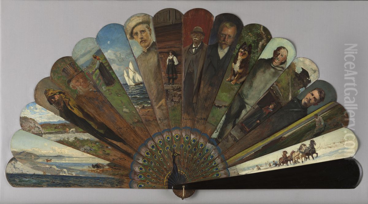 Kunstnerviften Oil Painting by Hans Heyerdahl