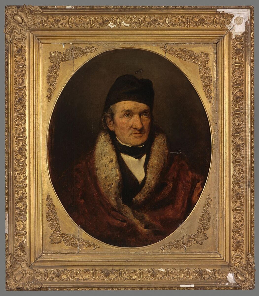 Portret van de vader van de kunstenaar Oil Painting by Petrus Marius Molijn