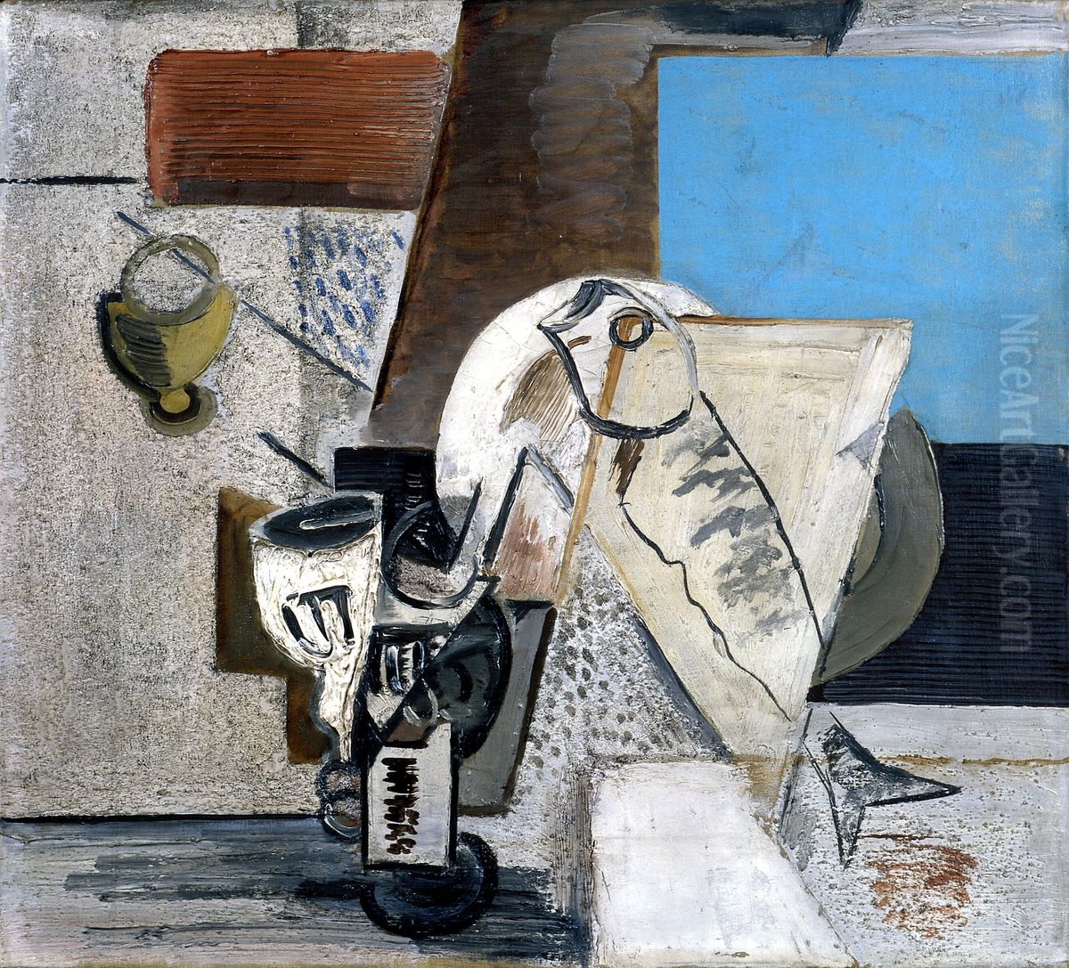 Zatisi se slaneckem Oil Painting by Emil Filla