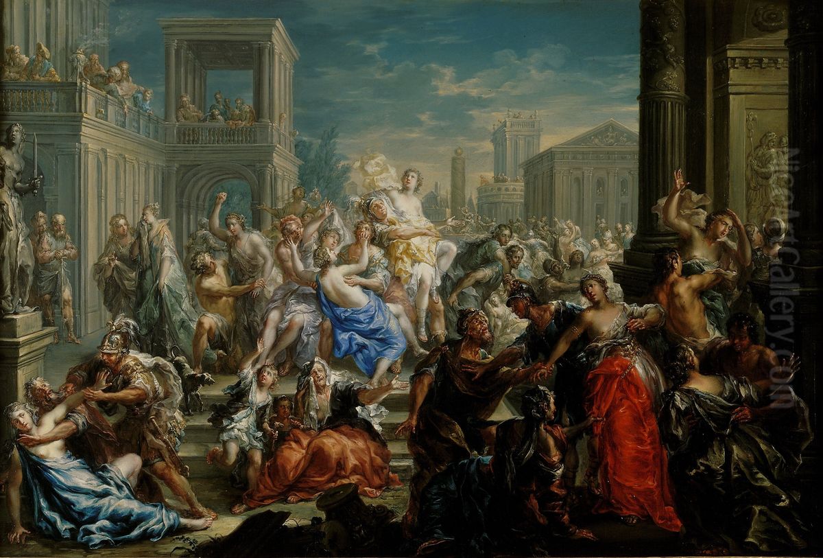 Unos Sabinek Oil Painting by Johann Georg Platzer