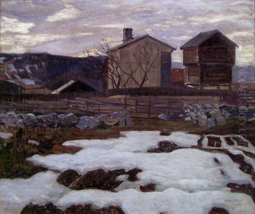 The 3rd of April 1904 Oil Painting by Lars Jorde