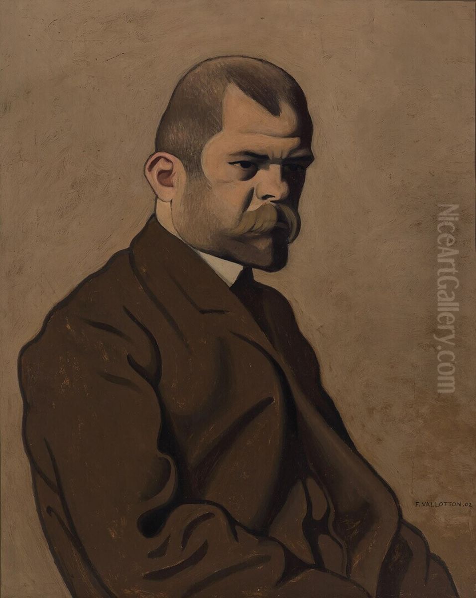 Portret van Ambroise Vollard Oil Painting by Felix Vallotton