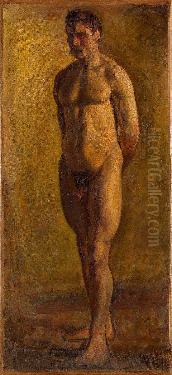 Mannsakt Oil Painting by Halfdan Egedius