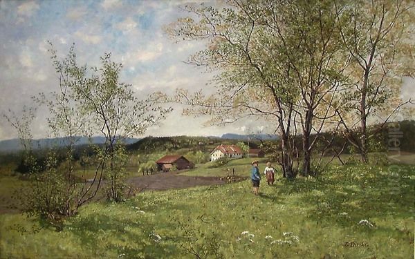 From Vestre Aker Oil Painting by Karl Edvard Diriks