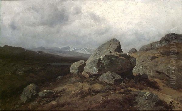 Hoyfjell Oil Painting by Andreas Edvard Disen
