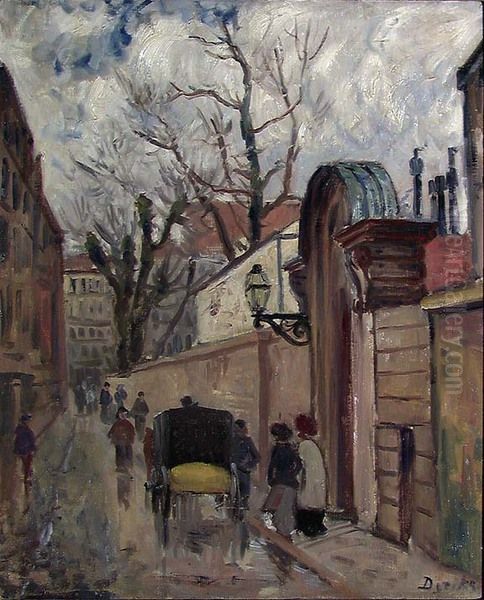 Rue Casette, Paris Oil Painting by Karl Edvard Diriks