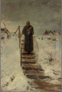 Scene in Winter, Old Woman in the Snow