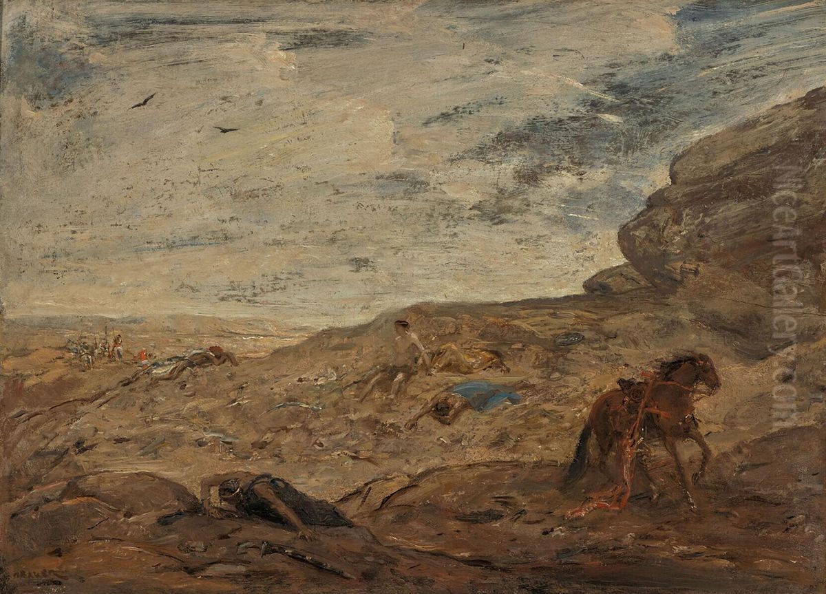 After the Fight Oil Painting by Marius Bauer