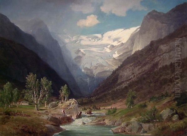 Snebre Oil Painting by Johan Fredrik Eckersberg