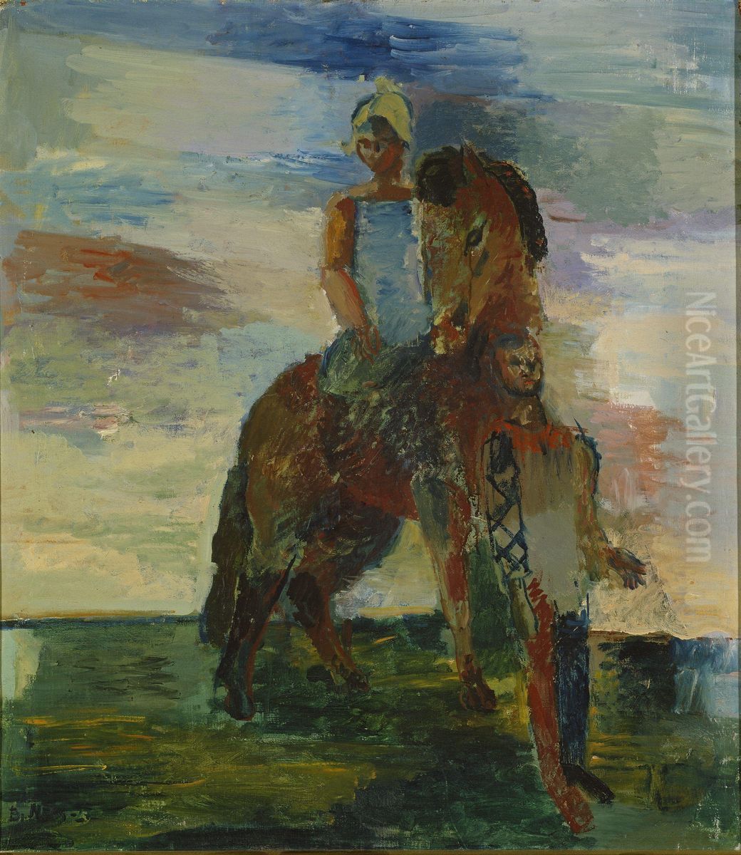 Jugglers Oil Painting by Bjarne Ness
