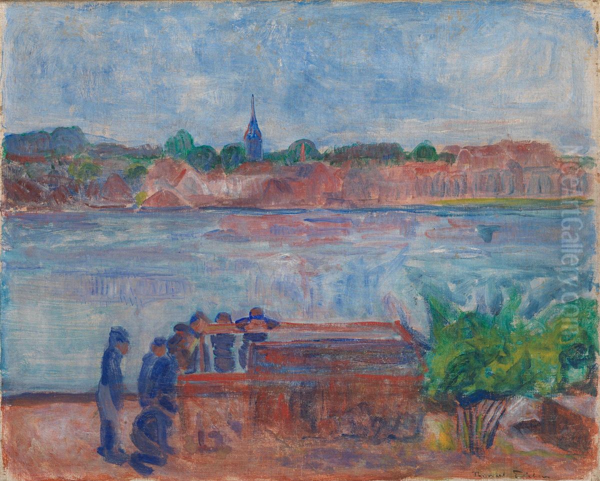 From Porsgrunn Oil Painting by Thorvald Erichsen
