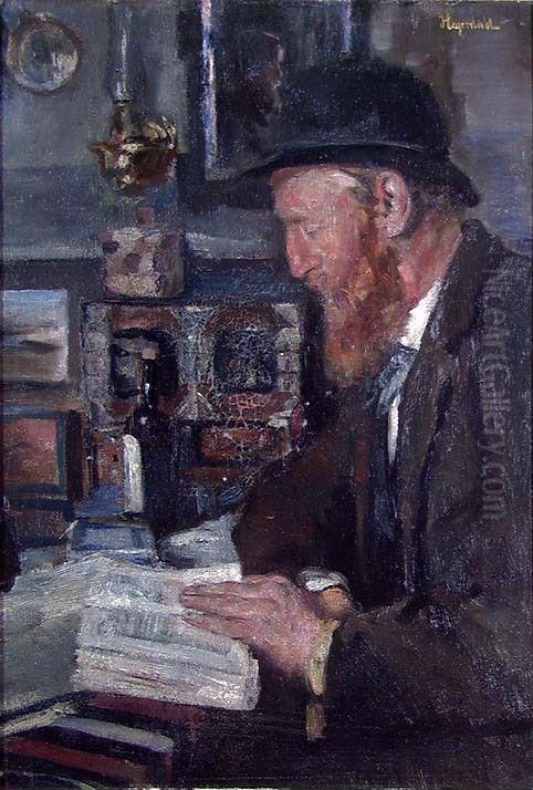 Portrait of the Painter Frederik Collett Oil Painting by Hans Heyerdahl
