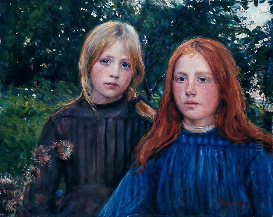 The Sisters Oil Painting by Hans Heyerdahl