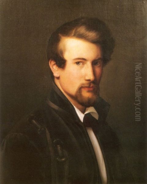 Self-Portrait Oil Painting by Adolph Tidemand
