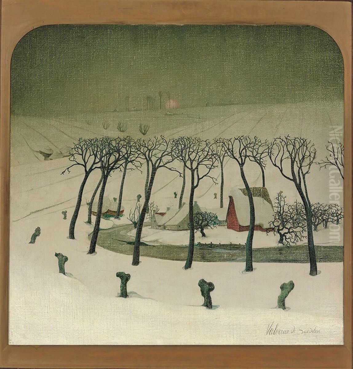 Paysage en hiver Oil Painting by Valerius De Saedeleer