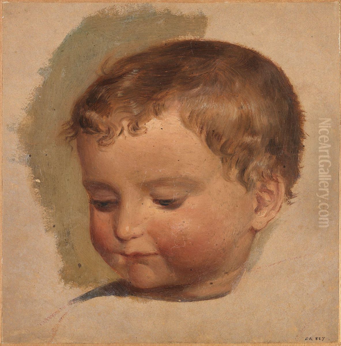 Portrait of a Child Oil Painting by Adolph Tidemand