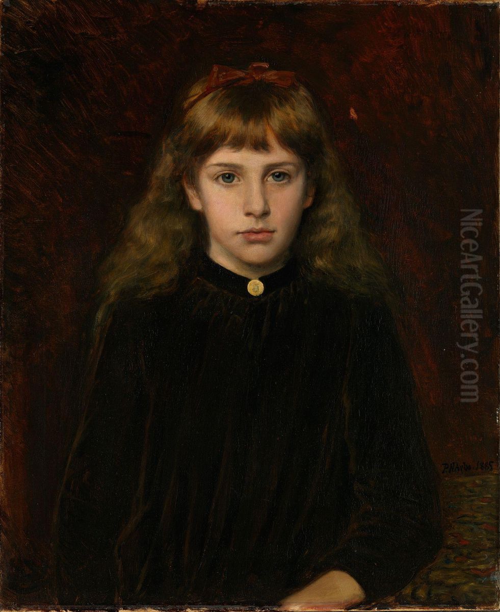 Portrait of Dagny Kiaer Oil Painting by Peter Nicolai Arbo