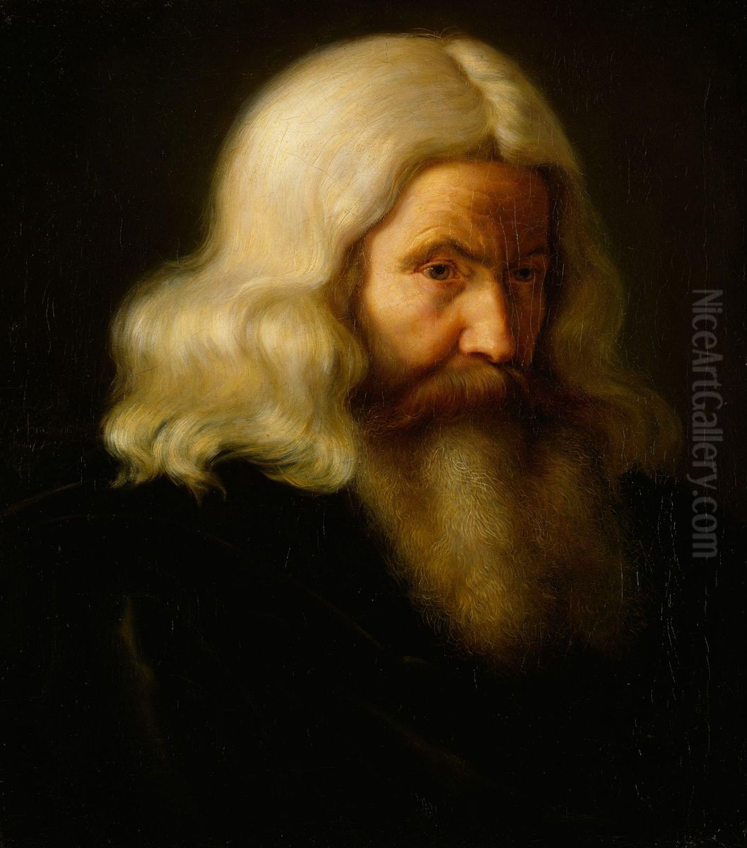 Study of an old Man Oil Painting by Adolph Tidemand