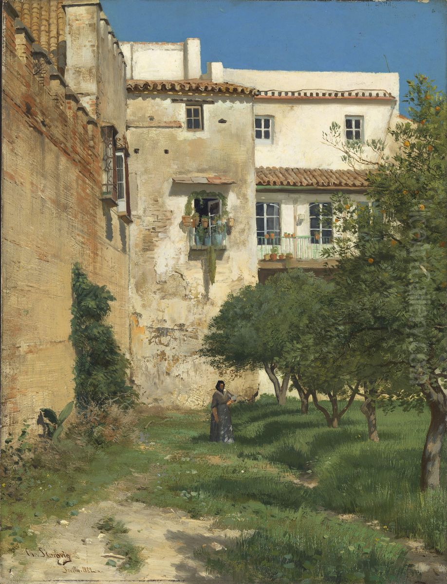 From Sevilla in Spain Oil Painting by Christian Skredsvig