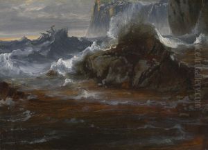 Coastal Cliffs in Stormy Weather