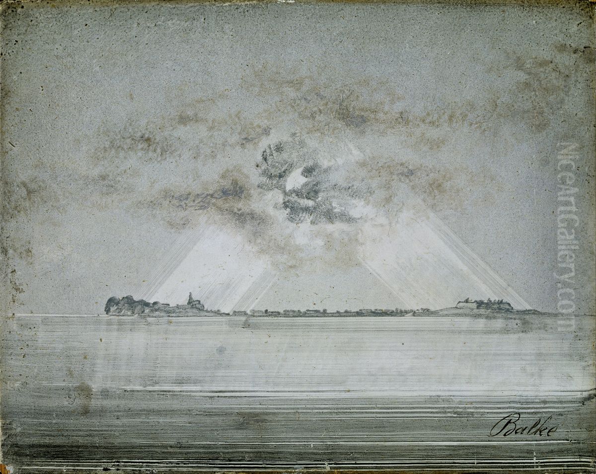 Vardohus Fortress Oil Painting by Peder Balke