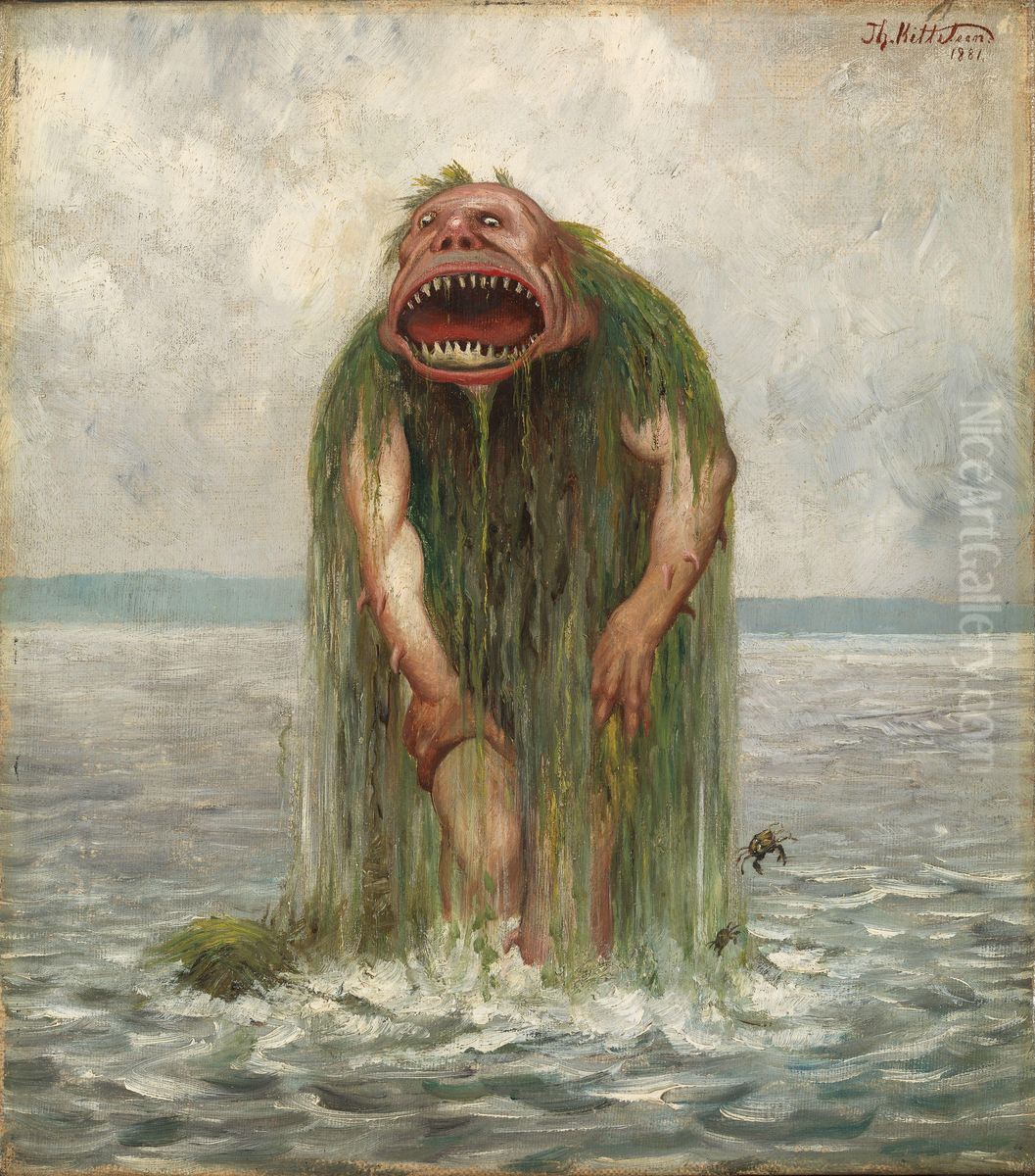 The Sea Monster Oil Painting by Theodor Kittelsen