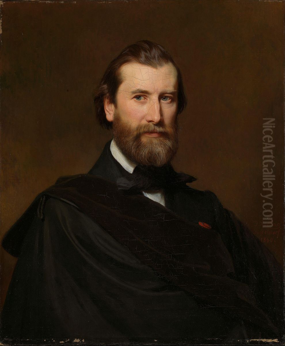 Adolph Tidemand Oil Painting by Julius Roeting