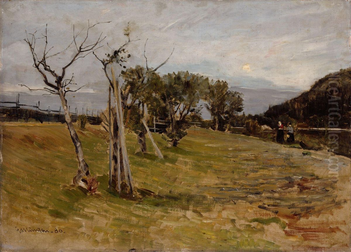 Evening in the Forest Oil Painting by Gerhard Munthe