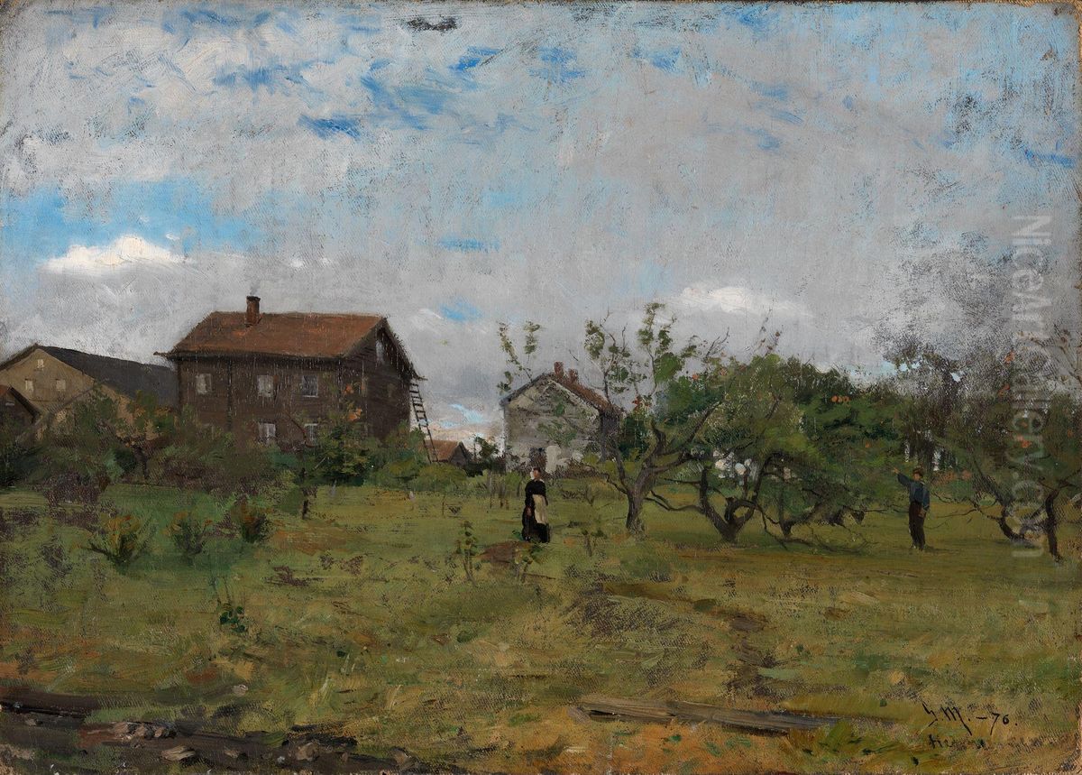 Farm at Hedmark Oil Painting by Gerhard Munthe