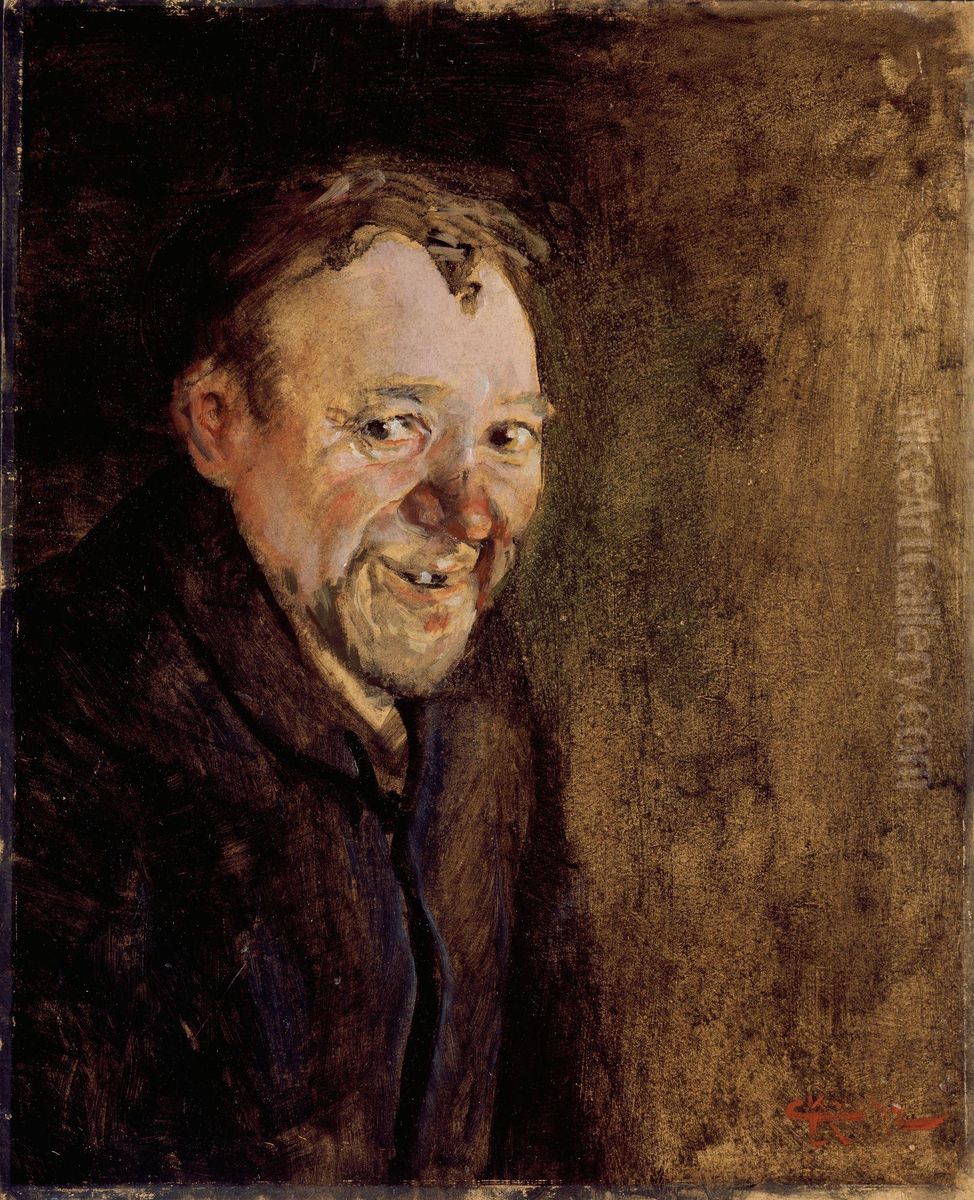 Bybud nr. 44 Oil Painting by Christian Krohg