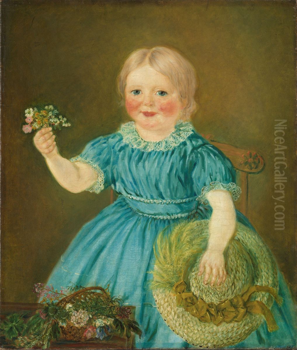 Portrait of Caroline Steen Torshaug Oil Painting by Mathias Stoltenberg