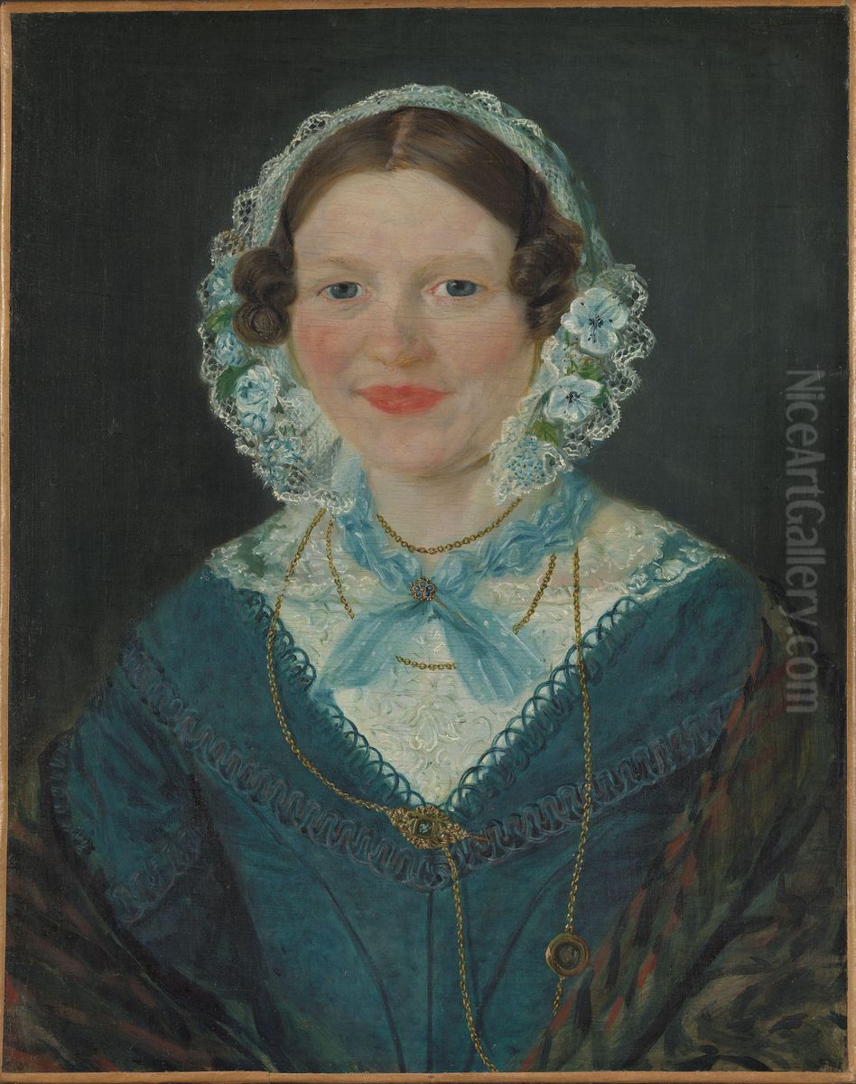 Engel Marie Delphin f. Lange Oil Painting by Mathias Stoltenberg