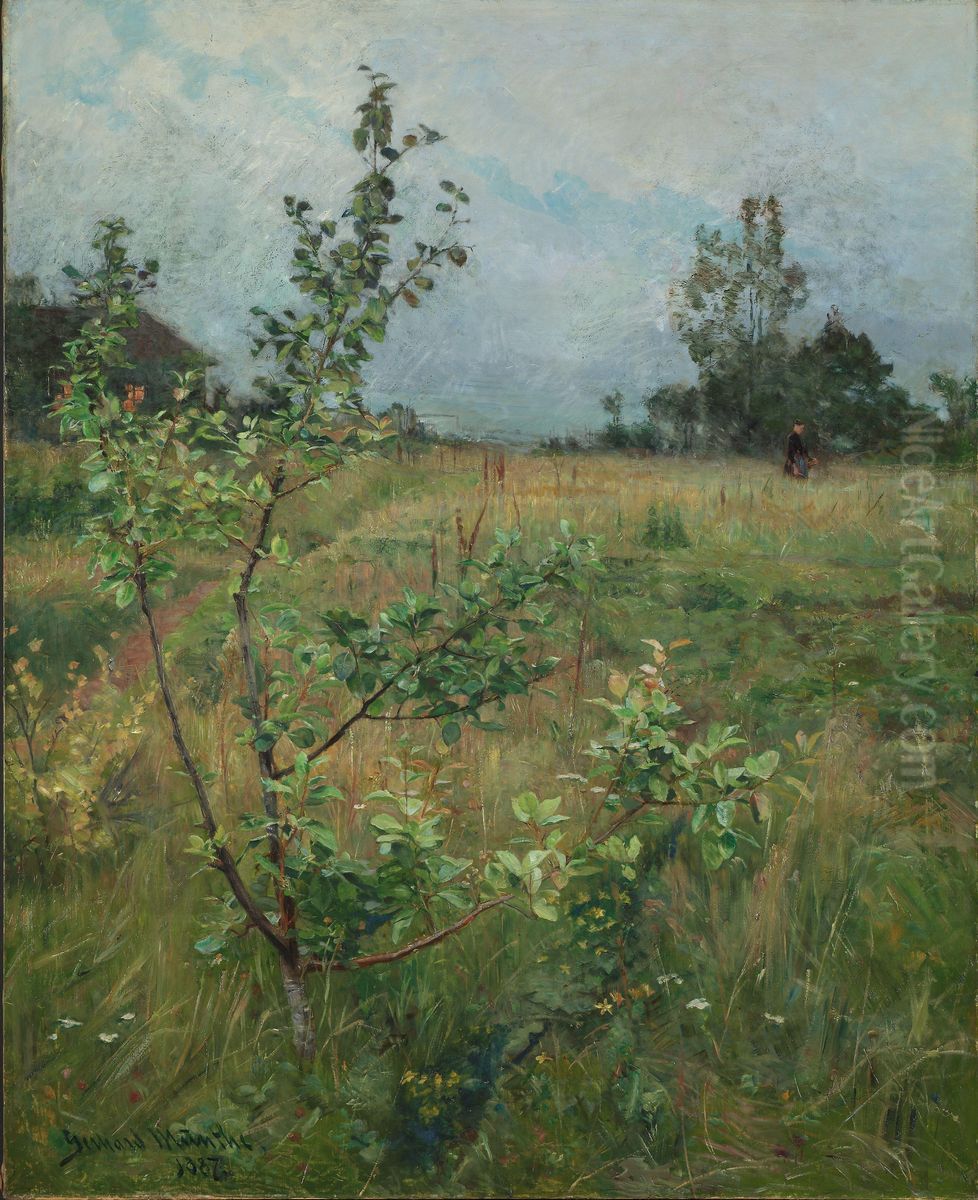 The Apple Tree Oil Painting by Gerhard Munthe
