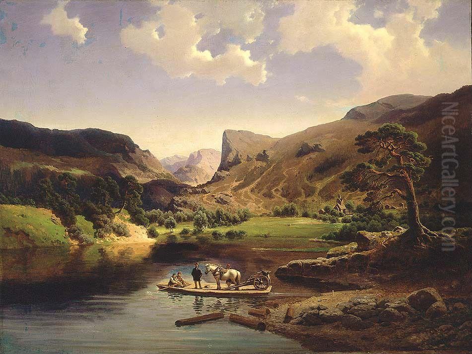 From Hallingdal Oil Painting by Joachim Frich