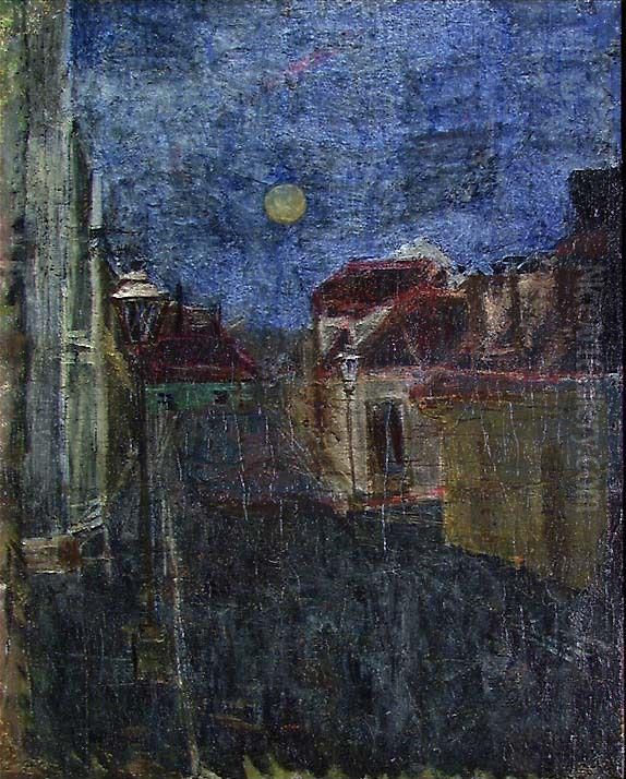 View from Karl XII's Street Oil Painting by Harald Oscar Sohlberg