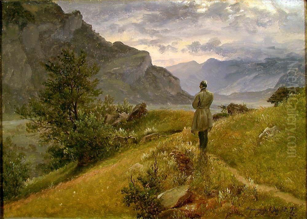 Fra Meiringen i Sveits Oil Painting by Thomas Fearnley